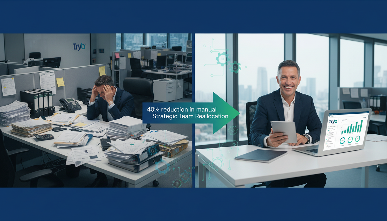 Redução de 40% das operações manuais: realocação estratégica